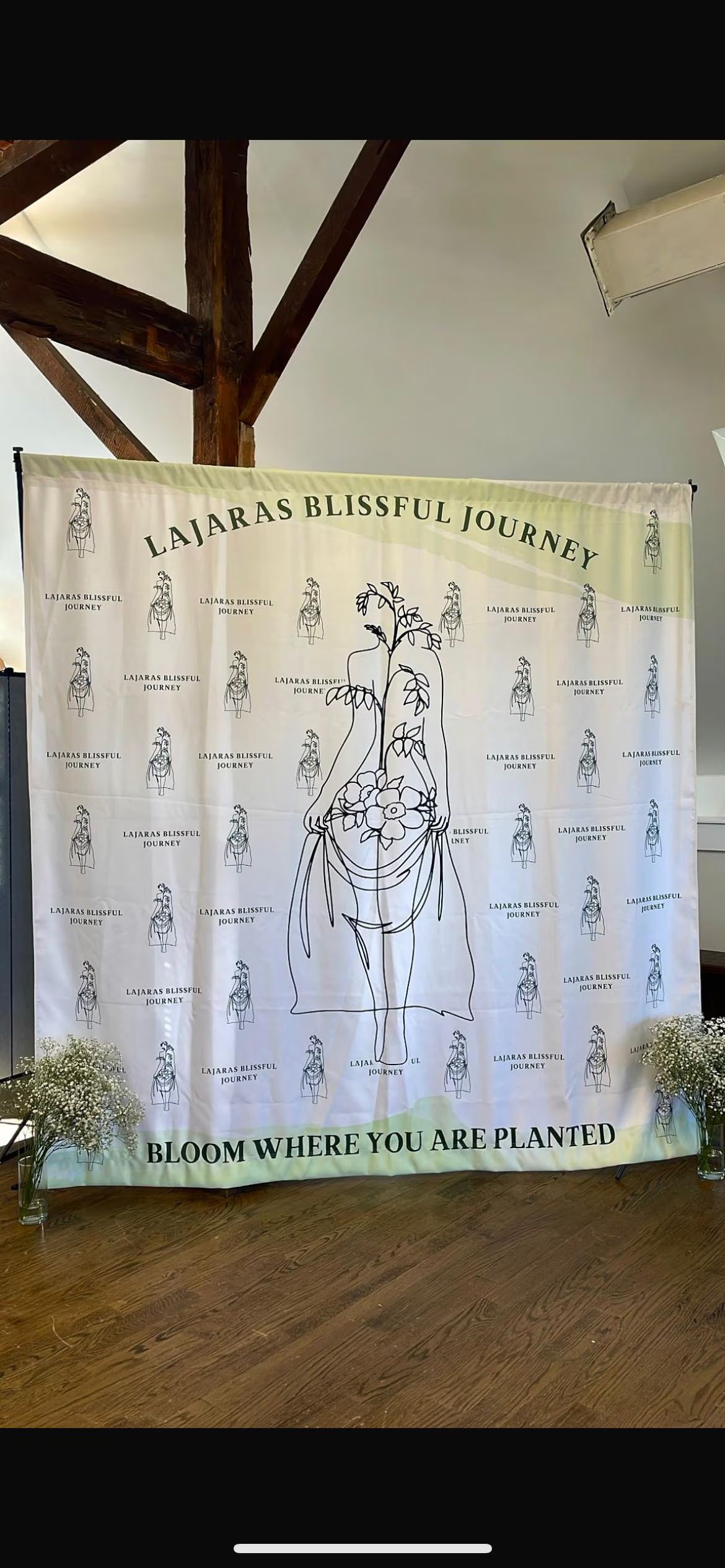 Step and Repeat Backdrop Banner | Printed Custom Design for, Event, Wedding, Party, Birthday | Made in USA