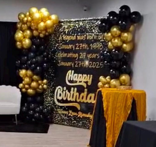 Personalized Custom Backdrop Banner | Printed Backdrop | Event | Wedding | Sweet 16 Party | Birthday | Picture Backdrop | Free Design