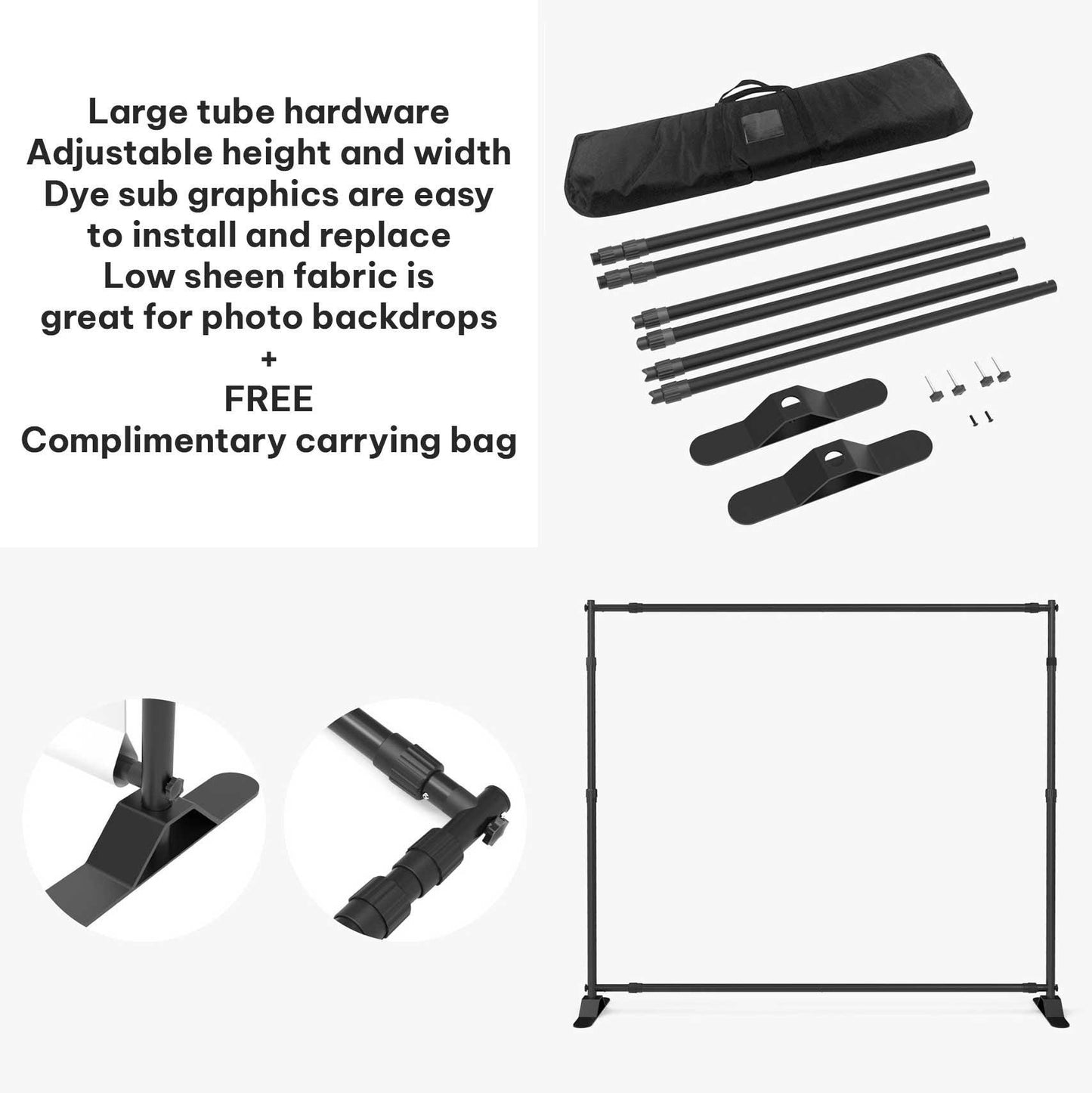 Custom Backdrop Banner with Stand: Personalized Event Photo Booth