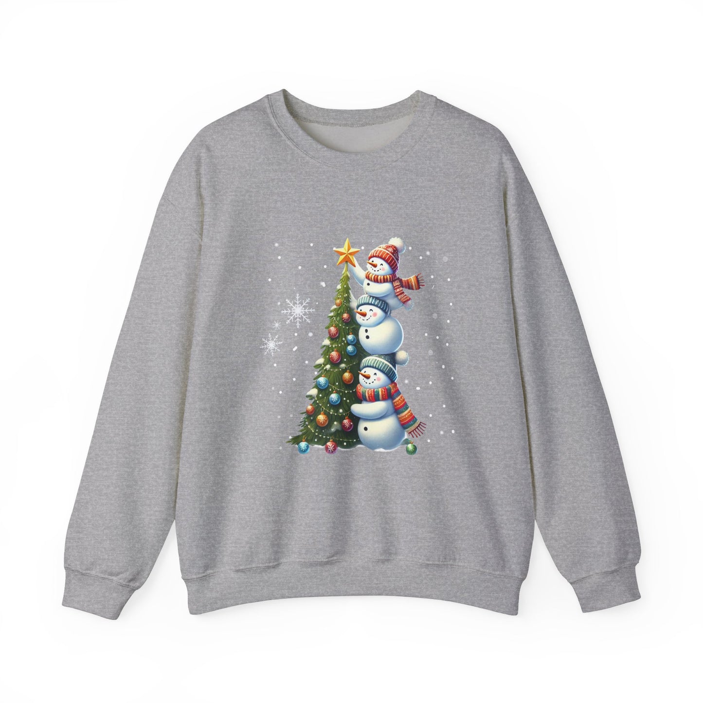 Christmas Snowman Crewneck Sweatshirt, Cute Funny Holiday Winter Jumper, Xmas Gift for Him Her, Cozy Unisex Top, Festive Pullover, Warm