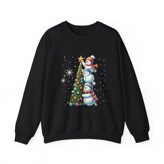 Christmas Snowman Crewneck Sweatshirt, Cute Funny Holiday Winter Jumper, Xmas Gift for Him Her, Cozy Unisex Top, Festive Pullover, Warm