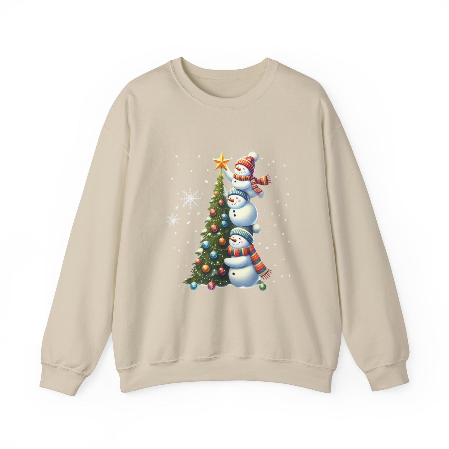 Christmas Snowman Crewneck Sweatshirt, Cute Funny Holiday Winter Jumper, Xmas Gift for Him Her, Cozy Unisex Top, Festive Pullover, Warm