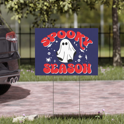 Spooky Season Yard Sign | Halloween Ghost Decoration