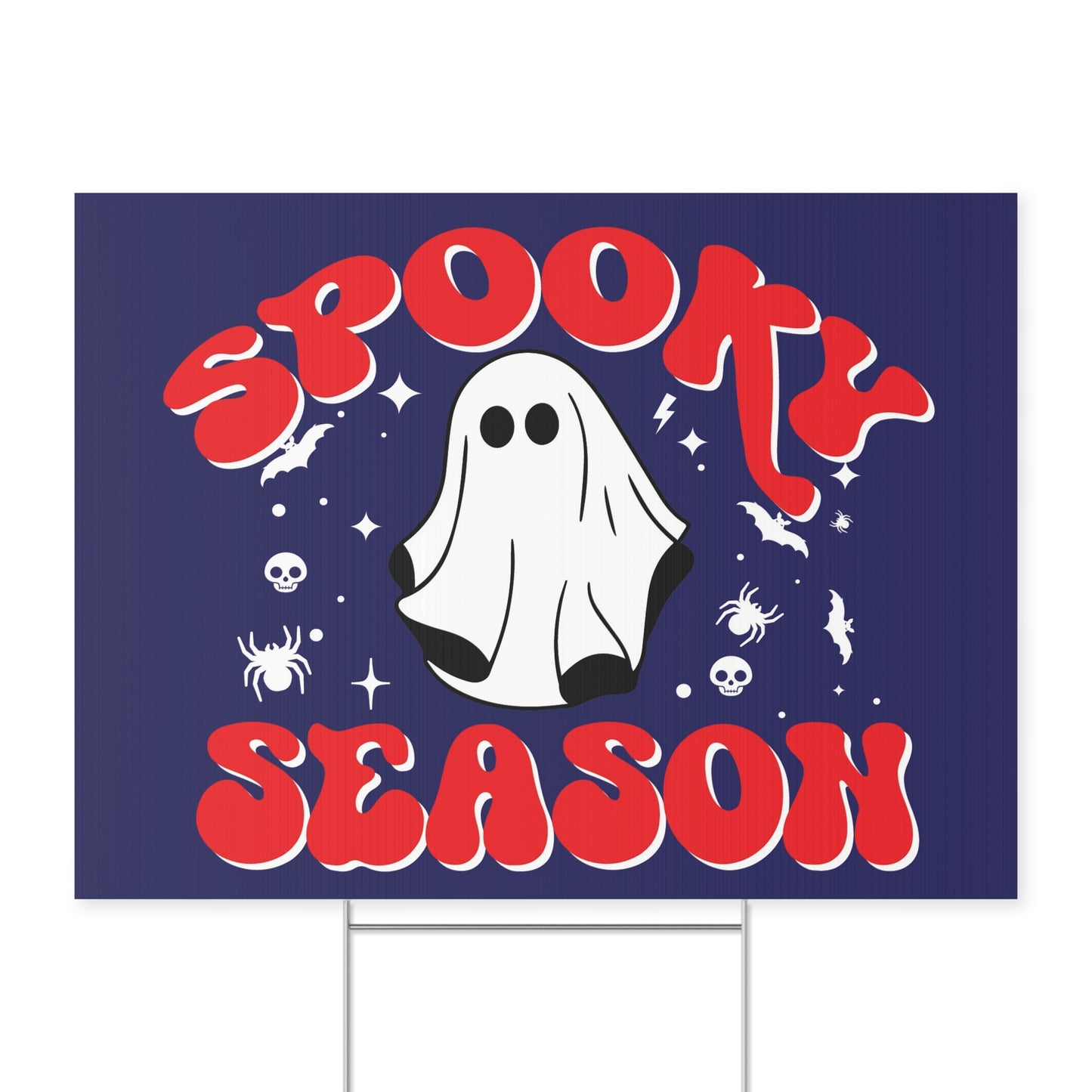 Spooky Season Yard Sign | Halloween Ghost Decoration