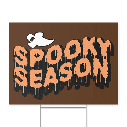 Spooky Season Yard Sign with Ghost Design  | Halloween Ghost Decoration