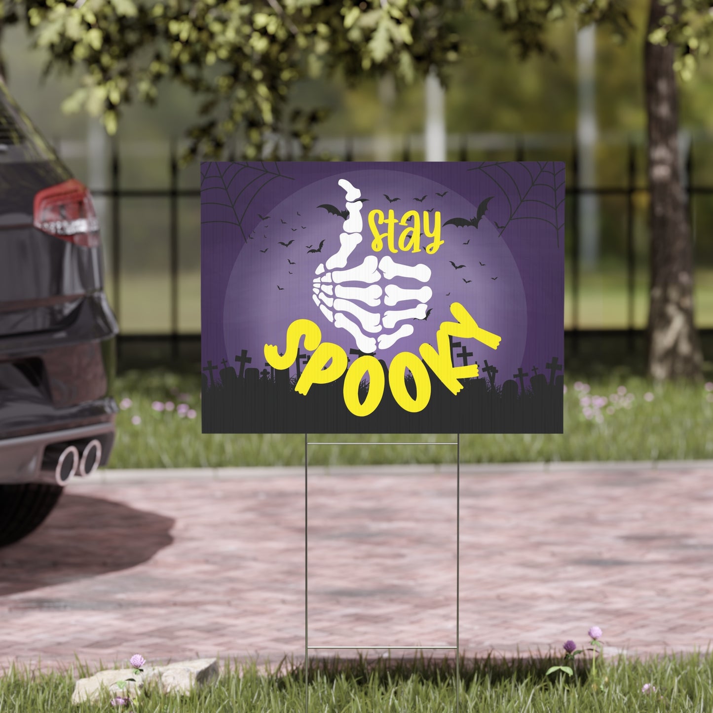 Stay Spooky Yard Sign - Fun and Creepy Halloween Outdoor Decoration