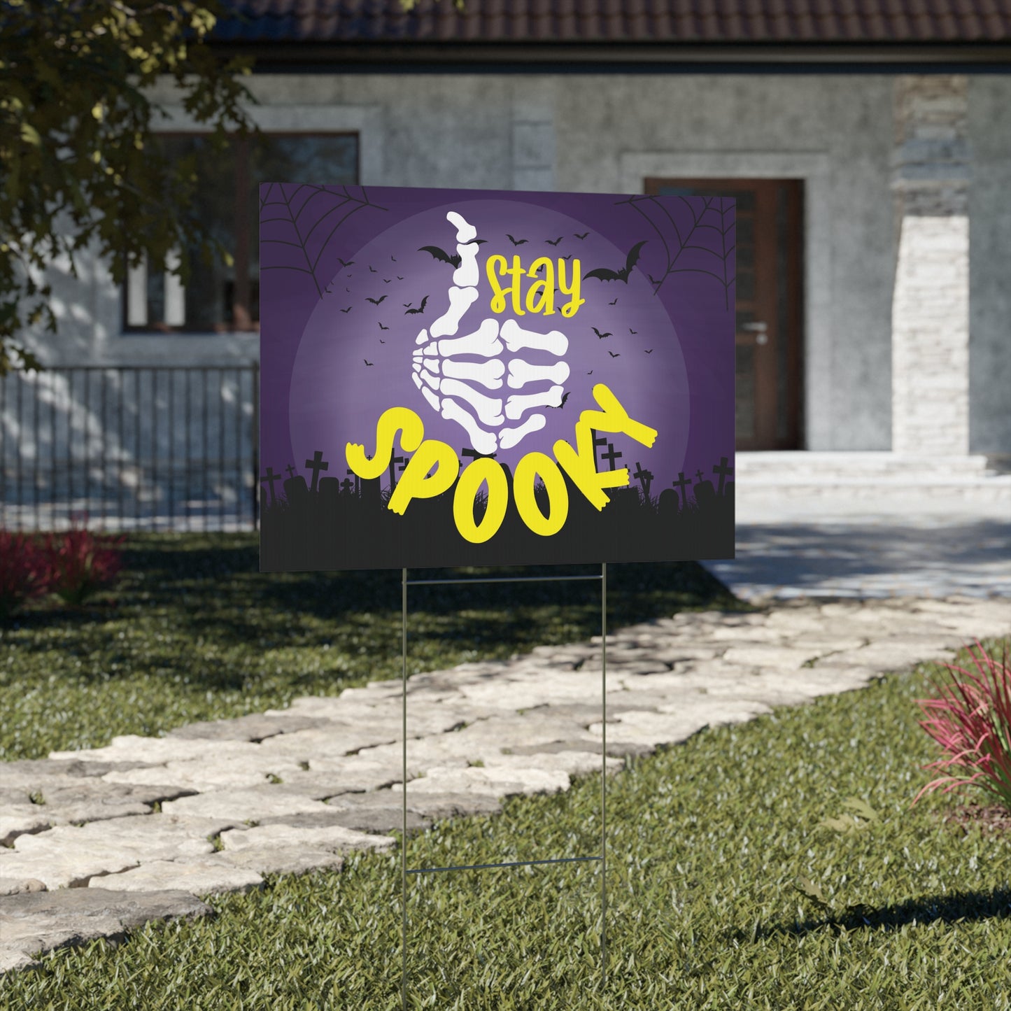 Stay Spooky Yard Sign - Fun and Creepy Halloween Outdoor Decoration