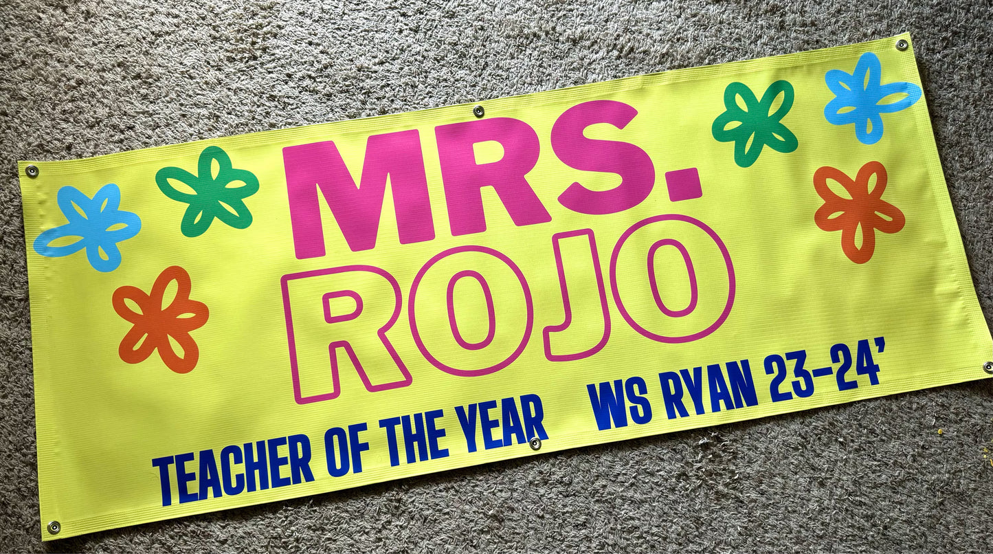 Custom Full Color Printed Vinyl Banner, Free Design, Free Overnight Shipping, Quick Turnaround