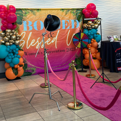 Custom Backdrop Banner with Stand: Personalized Event Photo Booth
