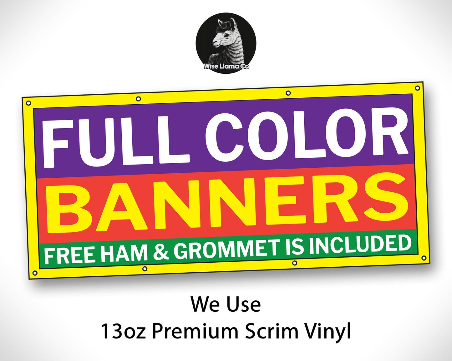 Custom Full Color Printed Vinyl Banner, Free Design, Free Overnight Shipping, Quick Turnaround