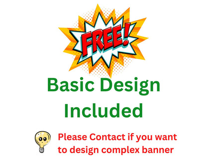 Custom Full Color Printed Vinyl Banner, Free Design, Free Overnight Shipping, Quick Turnaround