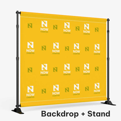 Custom Backdrop Banner with Stand: Personalized Event Photo Booth