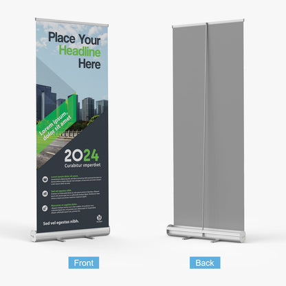 Custom Roll Up Banner with Stand - Best for Birthday, Parties, Events, Wedding, Trade Shows